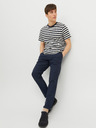 Jack & Jones Dunkelblaue Jack & Jones Marco Herren-Cropped-Chinohose