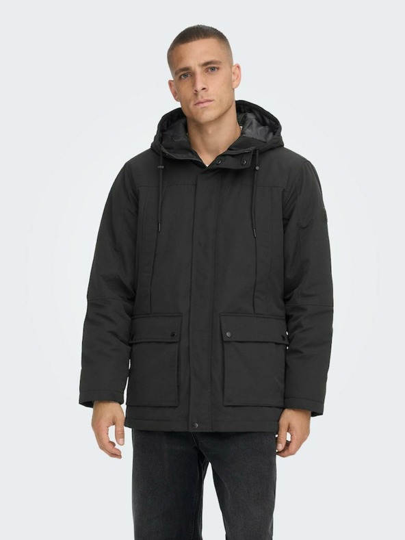 ONLY & SONS Schwarze Herren-Winterjacke ONLY & SONS Jayden