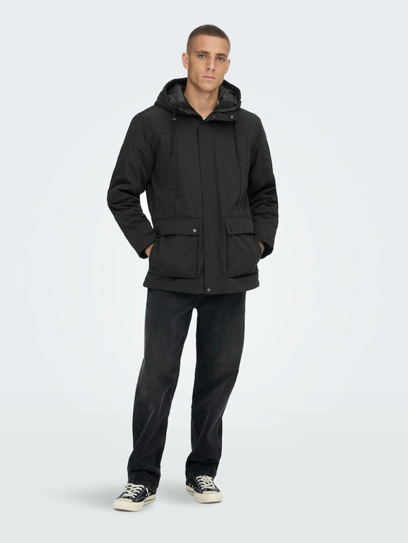 ONLY & SONS Schwarze Herren-Winterjacke ONLY & SONS Jayden