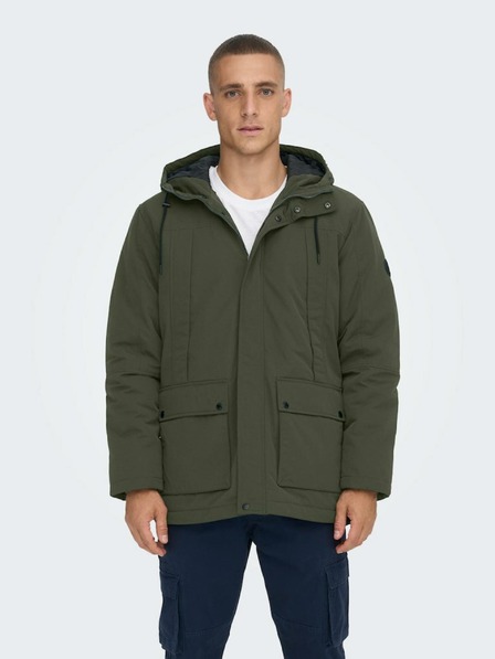 ONLY & SONS Dunkelgrüne Herren-Winterjacke ONLY & SONS Jayden