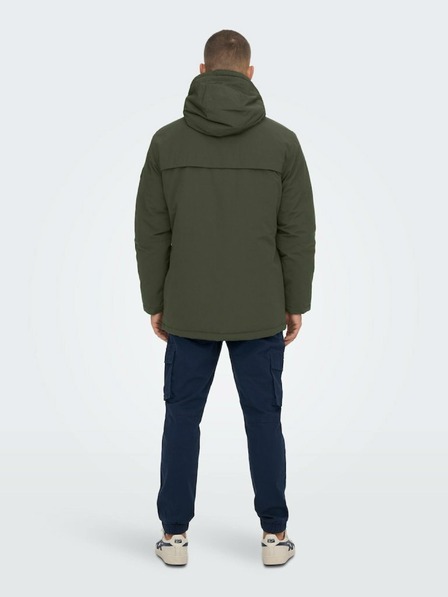 ONLY & SONS Dunkelgrüne Herren-Winterjacke ONLY & SONS Jayden