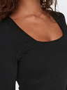 ONLY Schwarzes Basic-Langarm-T-Shirt für Damen ONLY Lea