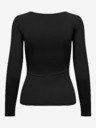 ONLY Schwarzes Basic-Langarm-T-Shirt für Damen ONLY Lea