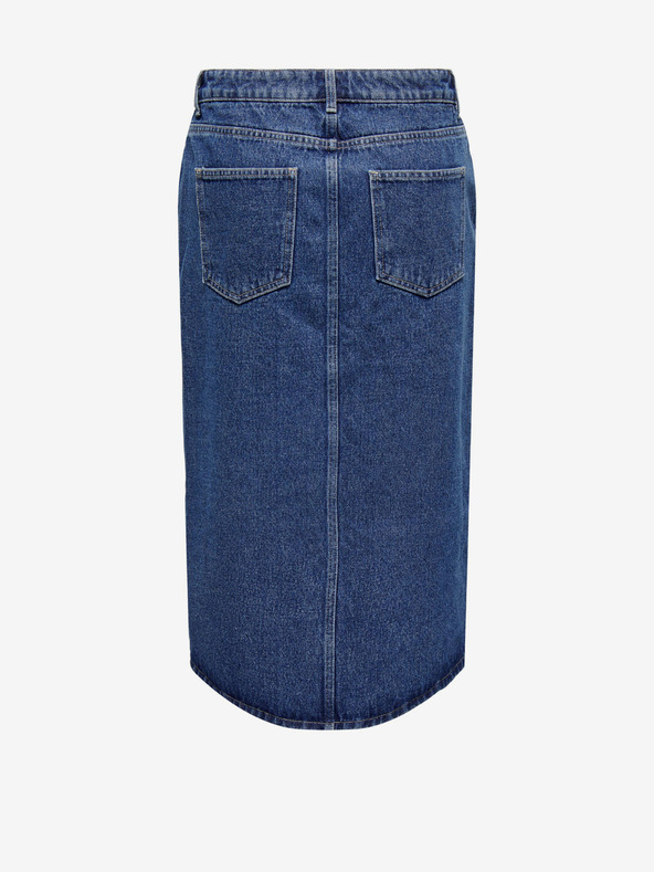 ONLY Blauer Damen Denim Midi-Rock ONLY Bianca