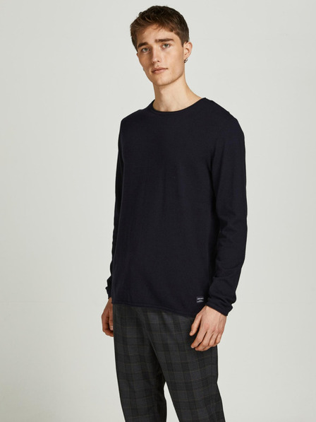Jack & Jones Schwarzer Herren-Basic-Pullover Jack & Jones Hill