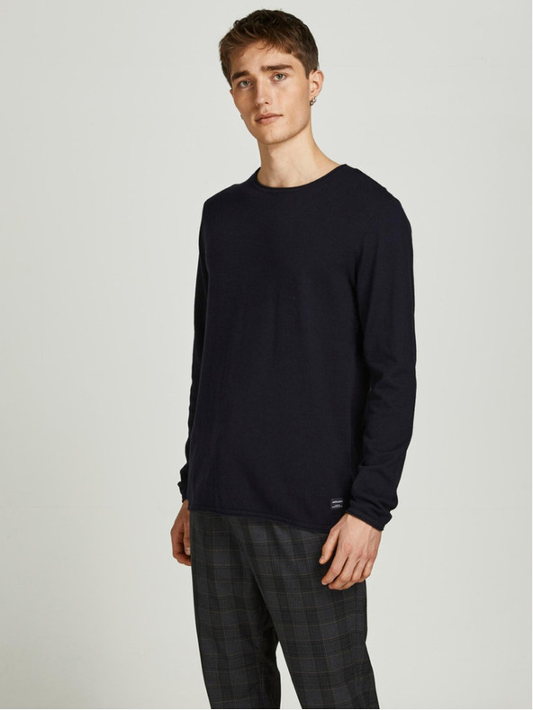 Jack & Jones Schwarzer Herren-Basic-Pullover Jack & Jones Hill