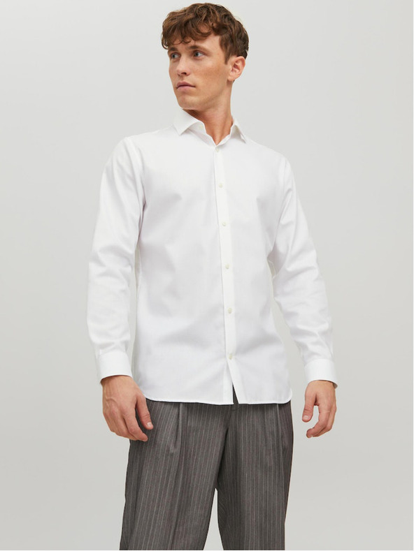 Jack & Jones Weißes Jack & Jones Parker Herrenhemd