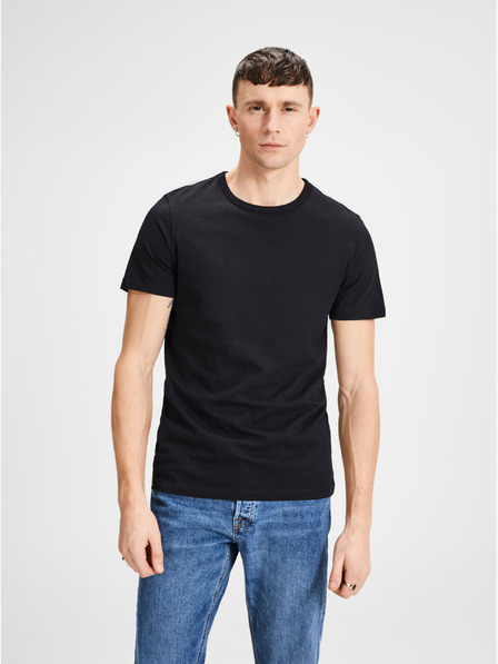 Jack & Jones Zwei schwarze Jack & Jones Basic Kurzarm-T-Shirts für Herren