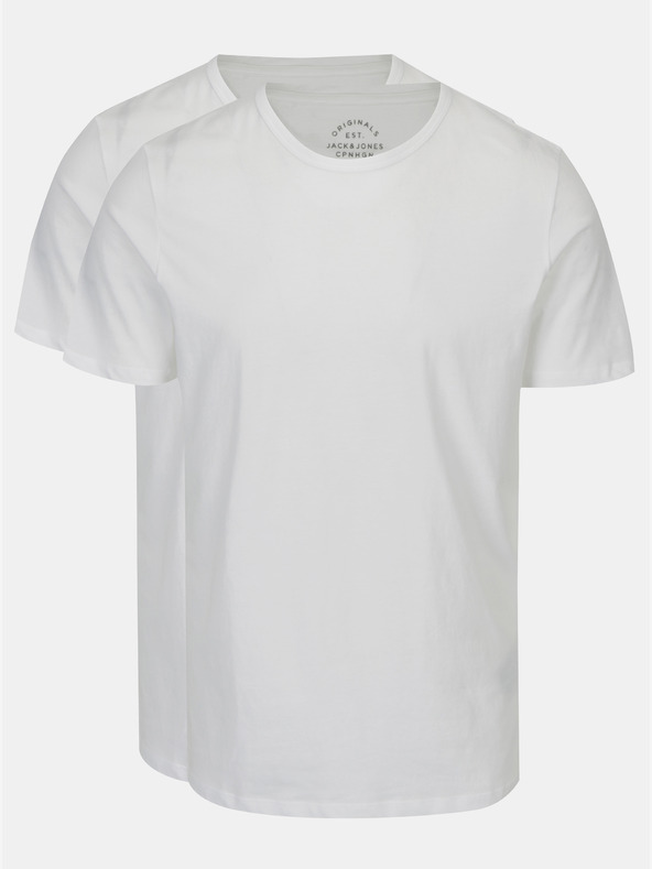 Jack & Jones Set aus zwei weißen Jack & Jones Basic Herren-Kurzarm-T-Shirts
