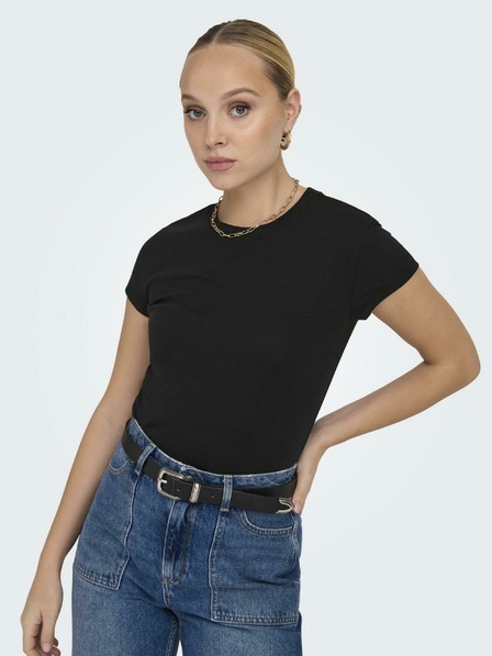 ONLY Schwarzes Damen-Basic-Shirt ONLY Elina
