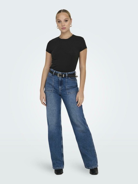 ONLY Schwarzes Damen-Basic-Shirt ONLY Elina