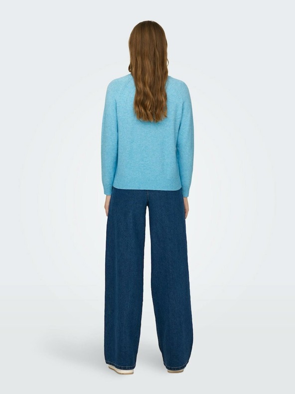 ONLY Hellblauer Basic-Pullover für Damen ONLY Lesly