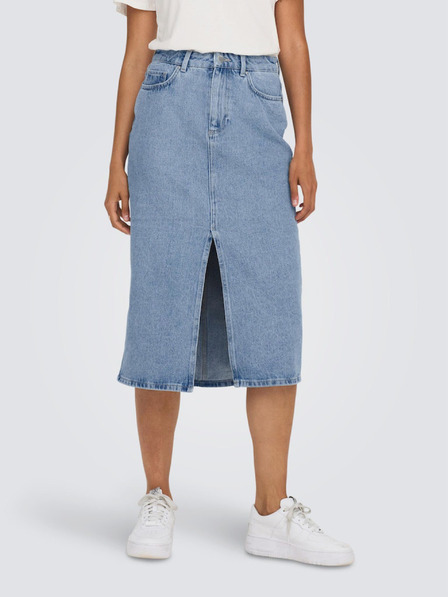 ONLY Hellblauer Damen-Denim-Midi-Rock ONLY Bianca