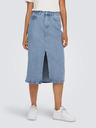 ONLY Hellblauer Damen-Denim-Midi-Rock ONLY Bianca