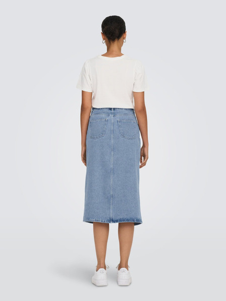 ONLY Hellblauer Damen-Denim-Midi-Rock ONLY Bianca
