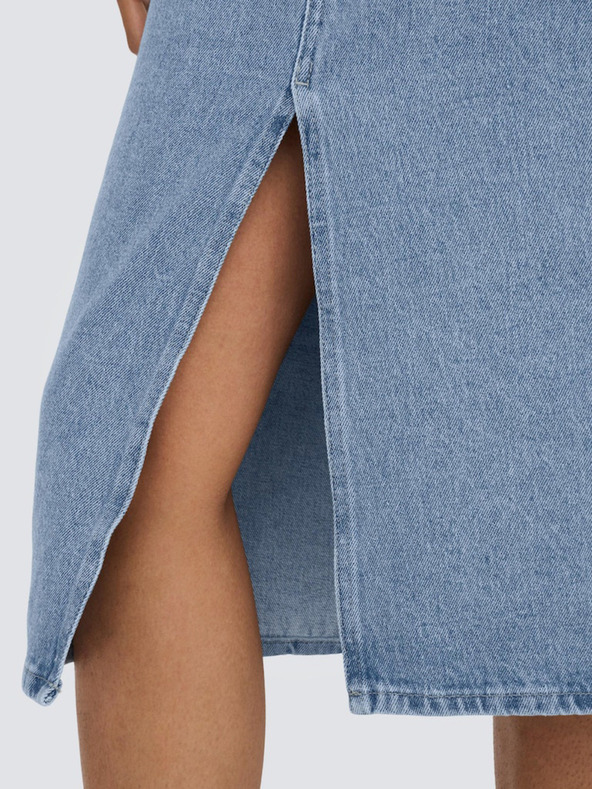 ONLY Hellblauer Damen-Denim-Midi-Rock ONLY Bianca