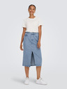 ONLY Hellblauer Damen-Denim-Midi-Rock ONLY Bianca