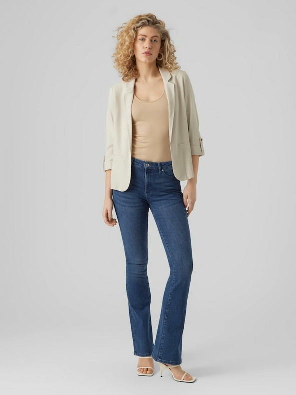 Vero Moda Beige Damenjacke mit Leinen Vero Moda Jesmilo
