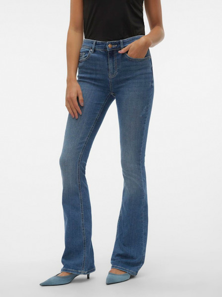 Vero Moda Blaue Damenjeans mit ausgestellter Passform Vero Moda Flash
