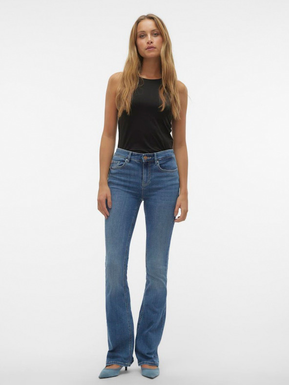Vero Moda Blaue Damenjeans mit ausgestellter Passform Vero Moda Flash
