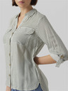 Vero Moda Weiß und grün gestreifte Damenbluse Vero Moda BUMPY