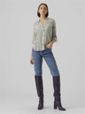 Vero Moda Weiß und grün gestreifte Damenbluse Vero Moda BUMPY