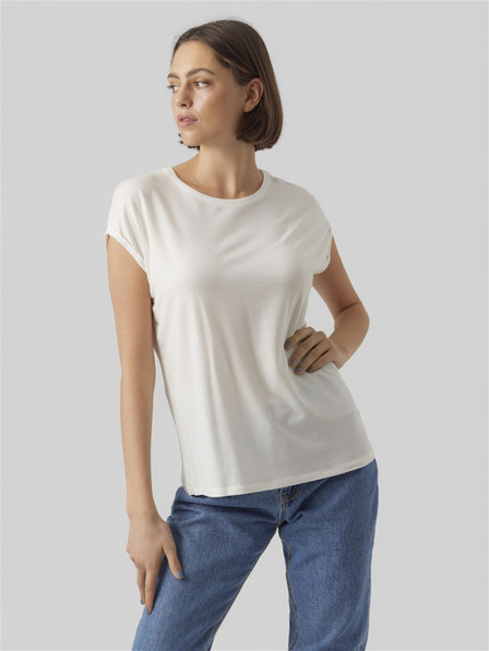 Vero Moda Vero Moda Ava Cremefarbenes Damen T-Shirt