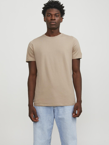 Jack & Jones Beigefarbenes Basic-T-Shirt für Herren Jack & Jones Organic