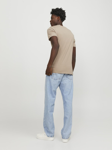 Jack & Jones Beigefarbenes Basic-T-Shirt für Herren Jack & Jones Organic