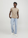 Jack & Jones Beigefarbenes Basic-T-Shirt für Herren Jack & Jones Organic