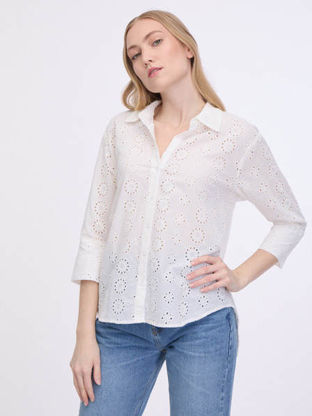 Jacqueline de Yong Cremefarbenes JDY Tallie Damen-Shirt