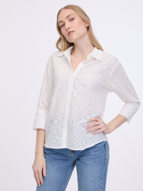 Jacqueline de Yong Cremefarbenes JDY Tallie Damen-Shirt