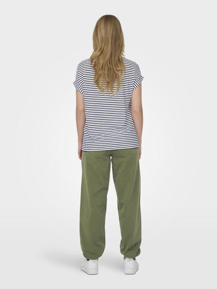 ONLY Blau-weiß gestreiftes Damen-T-Shirt ONLY Moster