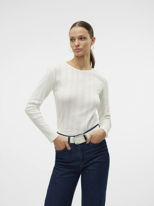Vero Moda Weißes Damen-T-Shirt Vero Moda Lisa