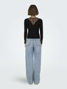 Jacqueline de Yong Schwarzes Damen T-Shirt mit Spitze JDY Roxy