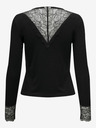 Jacqueline de Yong Schwarzes Damen T-Shirt mit Spitze JDY Roxy