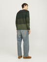 Jack & Jones Grüner Herren Jack & Jones JJEHILL gestreifter Pullover