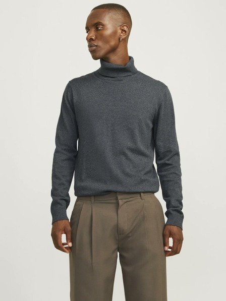 Jack & Jones Dunkelgrauer Jack & Jones Basic-Rollkragenpullover für Herren