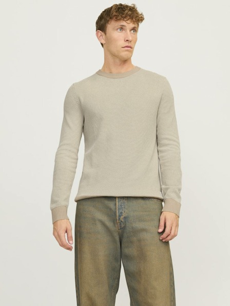Jack & Jones Beige Herren Jack & Jones Globe Pullover