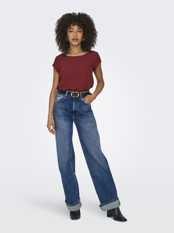 ONLY ONLY Vic burgunderfarbene Damenbluse