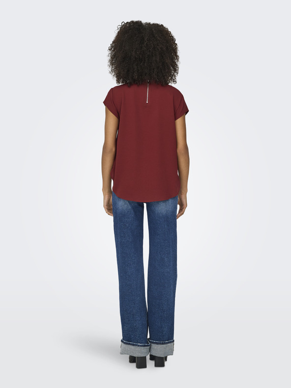 ONLY ONLY Vic burgunderfarbene Damenbluse