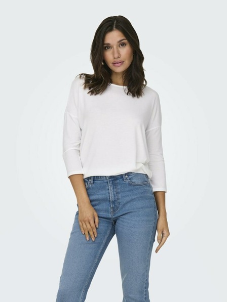 ONLY Weißes Damen-T-Shirt ONLY Glamour