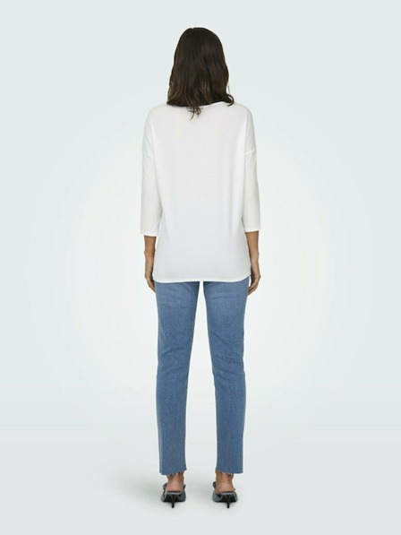 ONLY Weißes Damen-T-Shirt ONLY Glamour