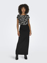 ONLY Beige und schwarz gemusterte Damenbluse ONLY Vic