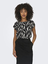 ONLY Beige und schwarz gemusterte Damenbluse ONLY Vic