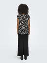 ONLY Beige und schwarz gemusterte Damenbluse ONLY Vic