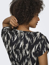 ONLY Beige und schwarz gemusterte Damenbluse ONLY Vic