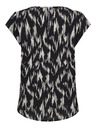 ONLY Beige und schwarz gemusterte Damenbluse ONLY Vic