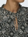 ONLY Beige und schwarz gemusterte Damenbluse ONLY Ditsy