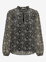 ONLY Beige und schwarz gemusterte Damenbluse ONLY Ditsy